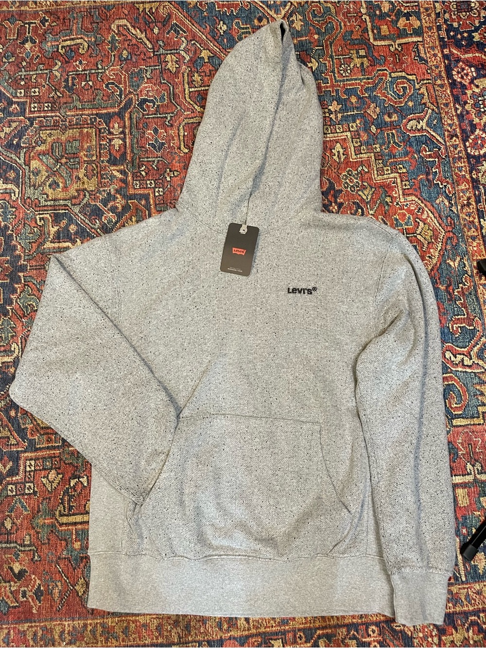 Levi's Light Gray Speckled Pullover Hoodie